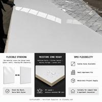 MDF laminé avec film PET brillant et mat, double option, MDF mélaminé résistant à l'humidité pour armoires de salle de bain et de cuisine