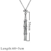 Pendentif en maille d'acier inoxydable électroplaqué avec chaîne tressée à nœuds de bambou pour la fabrication de bijoux en pierres naturelles DIY