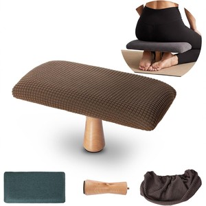 Taburete de Meditación de Una Sola Pata, Madera Maciza, Cojín, Silla de Yoga y Fitness, Asiento de Meditación para el Hogar, Almohadilla Gruesa de Algodón, Cómodo para Estar Sentado por Tiempo Prolongado - Product Image 3