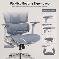 Chaise de bureau ergonomique pivotante et réglable pour la maison et le bureau, design moderne, vente en gros de mobilier de siège