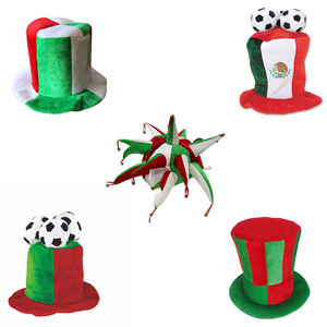 Vente en gros de produits phares pour les fans du Mexique : drapeaux en polyester avec logo personnalisé, mât de drapeau portable en aluminium imperméable, casquettes, lunettes de soleil et masques - Product Image 5