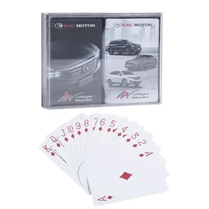 도매 사용자 정의 인쇄 카지노 카드 놀이 2 데크 pvc 상자 사용자 정의 포커 게임 카드