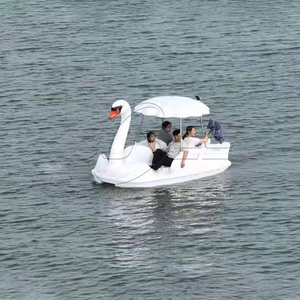 Équipement de <span class=keywords><strong>parc</strong></span> <span class=keywords><strong>aquatique</strong></span>, bateaux à pédales en PE pour 4 personnes, bateau à pédales en forme de cygne de haute qualité - Product Image 3