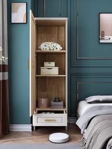 <span class=keywords><strong>Armario</strong></span> de Madera Maciza de Una Puerta, <span class=keywords><strong>60</strong></span> cm de <span class=keywords><strong>Ancho</strong></span>, Diseño Moderno, Mueble de Almacenamiento para Dormitorio y Apartamentos Pequeños - Product Image 4