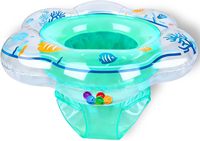 Siège de bain gonflable pour bébé en forme de fleur, en PVC écologique, anti-retournement, avec balles colorées à hochet pour piscine et plage