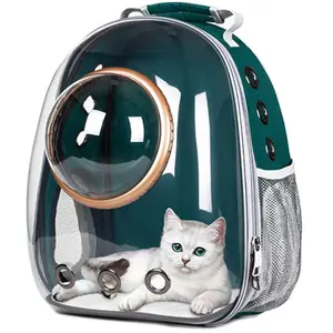 at Carrier Bags Breathable Pet Carriers Small Dog Cat Backpack Travel Space Capsule Cage Pet Transport Bag Carrying For Cats