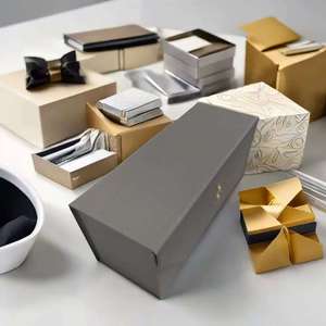 Custom Magnetic Folding Paper <b>Box</b> <b>Black</b> Clamshell <b>Gift</b> Packaging with Sponge Lining for Candle Cosmetic Retail Display Use - Product Image 5