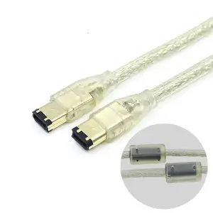 זהב-מצופה IEEE 1394 כבל 1394a 6pin זכר 6 פינים זכר 6-6 פינים Firewire iLink DV חיבור כבל באיכות גבוהה