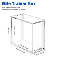Boîte de protection en acrylique transparente avec aimant puissant pour collection TCG Elite Trainer Box (ETB) – Étui en acrylique avec couvercle magnétique
