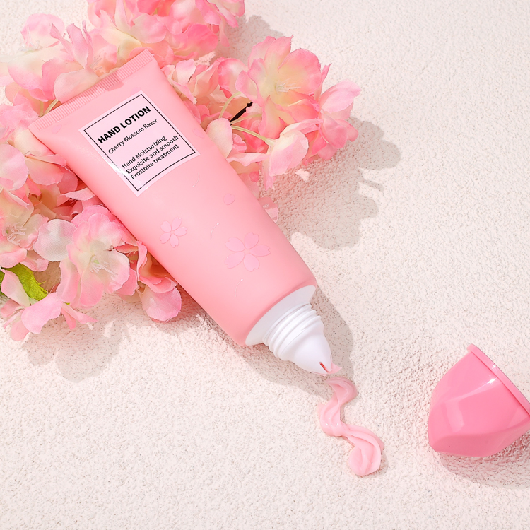 Натуральный розовый крем для рук от частной марки, уход за кожей, мягкий питательный лосьон для рук, органический увлажняющий крем для рук с цветком вишни