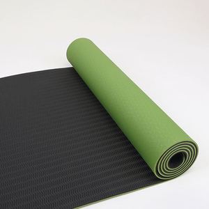 Tapis de yoga pliable double couche en suède antidérapant, idéal pour les voyages, 6 mm TPE, avec lignes de guidage, enroulable, 183 cm, avec sac de transport, commande en gros par l'<span class=keywords><strong>acteur</strong></span> - Product Image 3