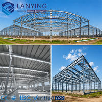Bâtiment d'entrepôt préfabriqué à grande portée en structure métallique, atelier d'usine, entrepôt logistique à ossature métallique, conception gratuite