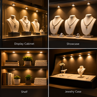 Mini spot LED DC12V 0,7W encastré pour vitrine à bijoux, étagère de présentation avec connecteur Dupont