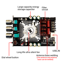 WUZHI AUDIO ZK-1602T BT5.0 haut-parleur carte amplificateur Module de son 160W + 160W aigus basses double canal stéréo