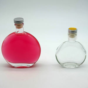 Bouteille en <span class=keywords><strong>verre</strong></span> de forme oblate transparente pour 250ml 500ml d'huile d'olive <span class=keywords><strong>25cl</strong></span> 50cl plat rond whisky brandy liqueur huile d'olive bouteille en <span class=keywords><strong>verre</strong></span> - Product Image 5