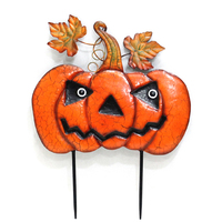 Halloween Citrouille Pelouse Métal Piquet Solaire Alimenté Jardin Piquet pour Cour Fer Matériel Étanche