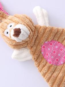 צעצוע כלבים אינטראקטיבי מקטיפה צבעונית עם לוגו בהתאמה אישית, צעצוע לעיסה ומשפר שיניים, צעצוע כלבים עמיד מבד קטיפה וכותנה - Product Image 5