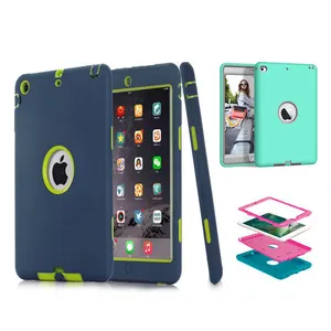 Schokbestendig 7.9 Inch Tablet Case Universal Voor Ipad Mini 1 2 3 4 5 Tpu Pc Siliconen Pc 3 In 1 Cover Case