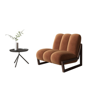 Sillón Individual Patou Tapizado en Madera Maciza, Reclinable Moderno para Sala de Estar, Estilo Nórdico Minimalista - Product Image 5