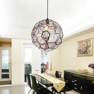 Nordic Ball <span class=keywords><strong>lampadario</strong></span> in acciaio metallo inciso personalità arte medio altezza regolabile per Bar ristorante Cafe pendente industriale - Product Image 3