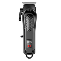 Tondeuse à cheveux électrique professionnelle personnalisée pour salon, tondeuse rechargeable pour hommes, machine de coupe de cheveux LCD pour barbier