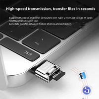 Adaptador USB OTG Tipo-C Mini Personalizable para Tablet y Móvil, Lector de Tarjetas Externo para Teléfonos Android, Ranura Única SD/TF, Marca OEM