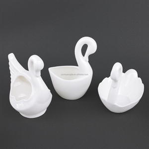 <span class=keywords><strong>Moderno</strong></span> ristorante utensili da cucina a forma di cigno <span class=keywords><strong>bianco</strong></span> in ceramica posate porta utensili per la casa - Product Image 2