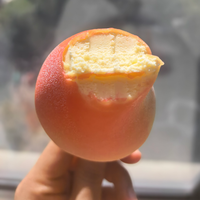 Crème glacée au mangue 3D de qualité supérieure, dessert glacé en forme de fruit, sucette glacée mignonne, saveur exotique réaliste, vente en gros OEM chinoise, boîte crémeuse