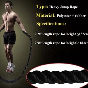 Entraînement de puissance Améliorer le renforcement de la force Muscle Fitness Bataille pondérée <span class=keywords><strong>Sauter</strong></span> des cordes à <span class=keywords><strong>sauter</strong></span> lourdes - Product Image 4