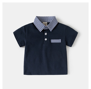<span class=keywords><strong>Polo</strong></span> Estiva per Bambini in Puro Cotone a Maniche Corte, Stile Coreano Tie-Dye con Colletto Rovesciato, Semplice e Trendy per Ragazzi e Ragazze - Product Image 2