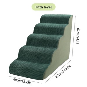 Escalier pour chien et échelle d'escalade pour animaux de compagnie (modèle en velours bulle) - Marches en éponge pour petits chiens - Product Image 4