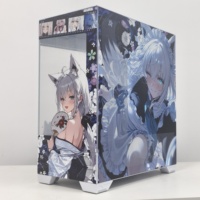 VK03 Shirakami Fubuki Full Tower Vertical Aluminum Alloy ATX Desktop Gaming Computer Case with Side Panel Window