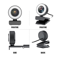 Webcam Full HD 4K 1080P 2K Kamera Web A9 Auto Focus dengan Mikrofon untuk PC Laptop, Cocok untuk Belajar Online, Konferensi, YouTube