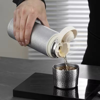 Thermos à double paroi en titane avec revêtement sous vide pour cadeau d'affaires