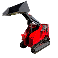Pengiriman Gratis Mini Skid Steer Loader Mesin Bensin CE EPA Compact Crawler Loader untuk Lanskap, Pertanian, dan Pemindahan Tanah