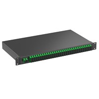 Sistem FTTH SC/APC 2*2/4/8/16/32/64 Rakitan Rak Baja Fiber Optik PLC Splitter untuk Penggunaan FTTX dengan Panjang Gelombang 1310/1550nm