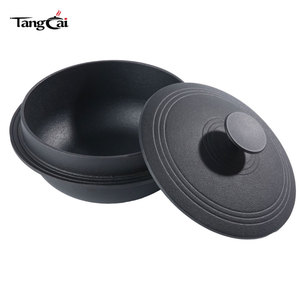 Olla de Hierro Tradicional Coreana Personalizada, <span class=keywords><strong>Caldero</strong></span> para Arroz, Olla de Hierro Fundido para Bibimbap, Tazón Redondo para Arroz, Olla Individual para Servir - Product Image 2