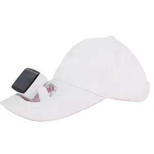 2024 Hot Selling Baseball Cap With USB Rechargeable Battery Adjustable Fit Wide Brim Stylish Solar Powered Air Fan Cooled Hat