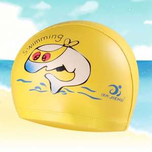 OEM de haute qualité impression personnalisée image de bande dessinée mignon casquettes en silicone sans danger étanche piscine casquette de tête de natation pour les enfants - Product Image 4