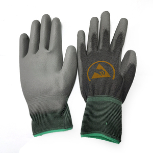 ALLESD ESD Guante de PU antiestático Guantes de inspección de trabajo de seguridad Guantes de mano de trabajo de abrigo de PU antiestático - Product Image 2