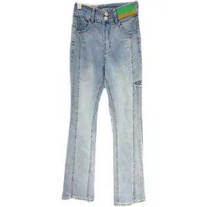 Wholesale Women Jeans Destroyed Boyfriend Skinny Ripped Denim Pants