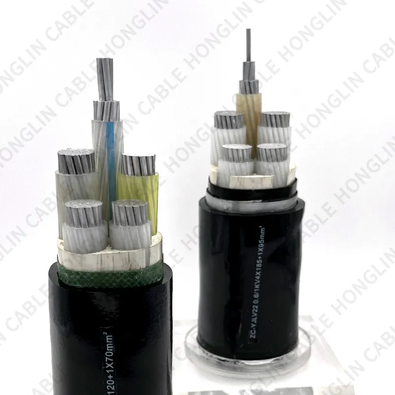 Engineering wire low voltage power cable aluminum core armored YJLV22 PVC sheath accessories