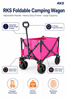 Chariot de camping pliable à hauteur réglable, chariot de marché nocturne extérieur, petit chariot de transport portable