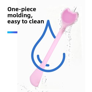 Pinceau applicateur de masque facial en silicone double tête personnalisé, 3-en-1, spécial salon de beauté, pour massage facial et nettoyage, applicateur de masque boueux - Product Image 1