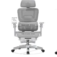 Chaise de bureau ergonomique avec support lombaire Accoudoirs réglables Dossier Appui-tête Design moderne pour hommes et femmes