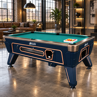 Table de billard commerciale à monnayeur 7ft 8ft, style américain et britannique, pour billard 8 et 9 boules, avec plateau en ardoise, personnalisable pour bars et clubs