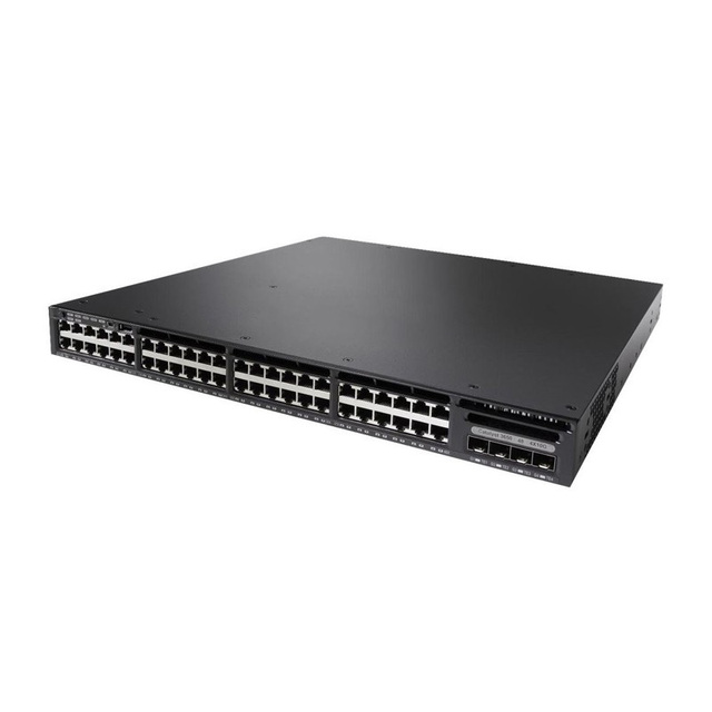New WS-C3650-48PS-E 3650 Series 48 Port Gigabit POE Layer 3 Switch 4X1G Uplink IP Services