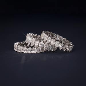 Anillos de Moda Clásicos Personalizados para Mujer, Regalo de Aniversario, Anillo Abierto con Diamante, Oro de 14k y 18k con Diamante Cultivado en Laboratorio, Joyería Fina de Marca - Product Image 1