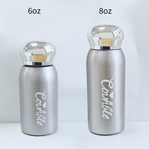 Bling Diamond Covered Mini Stainless Steel Thermal <b>Bottle</b> 180ml 220ml Small Portable Rhinestone <b>Flask</b> Solid Leopard <b>Bottle</b> - Product Image 2