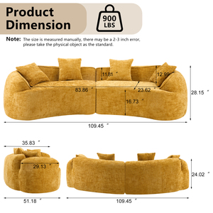 Paquete de Cartón Envasado al Vacío, Blush, Esquinas Curvas, Lovesea, Tela con Rayas Extra Grandes, Tejido Ecológico, Moderno, para Interiores - Product Image 2